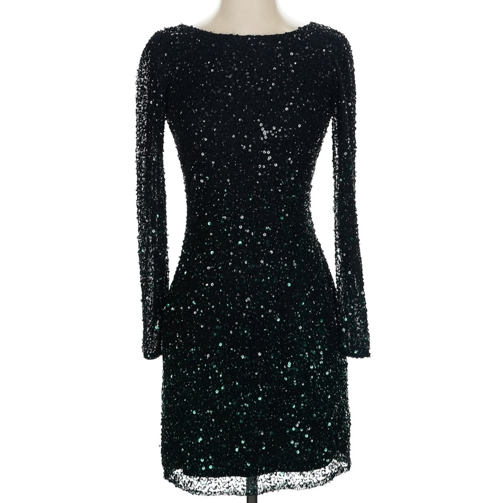 Aidan Mattox, Elegant Black Sequin Dress